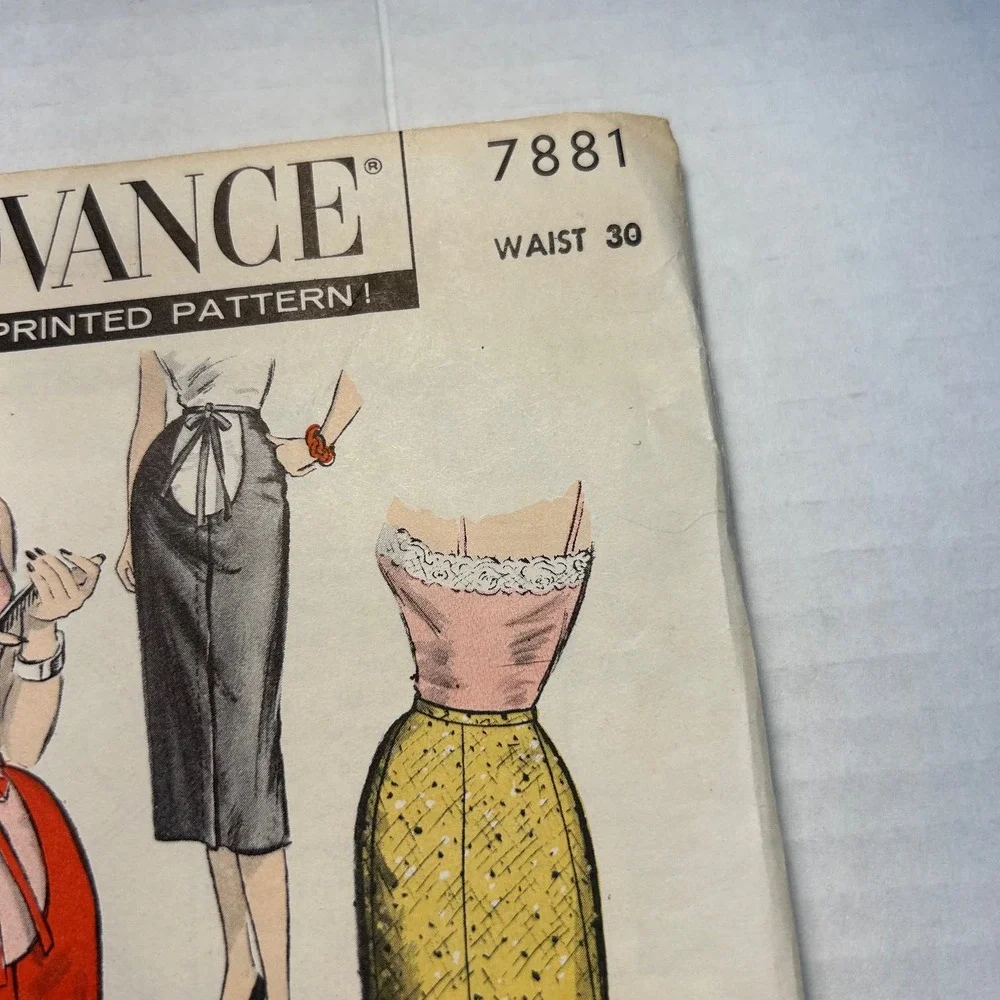Advance Vintage 1940's‎ Maternity Pattern #7881 Skirt Waist 30